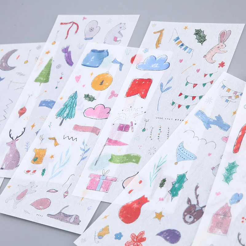 Joylong 6 шт./упак. улыбка Pusheen мультфильм милый стикер s кролик наклейка с группой BTS