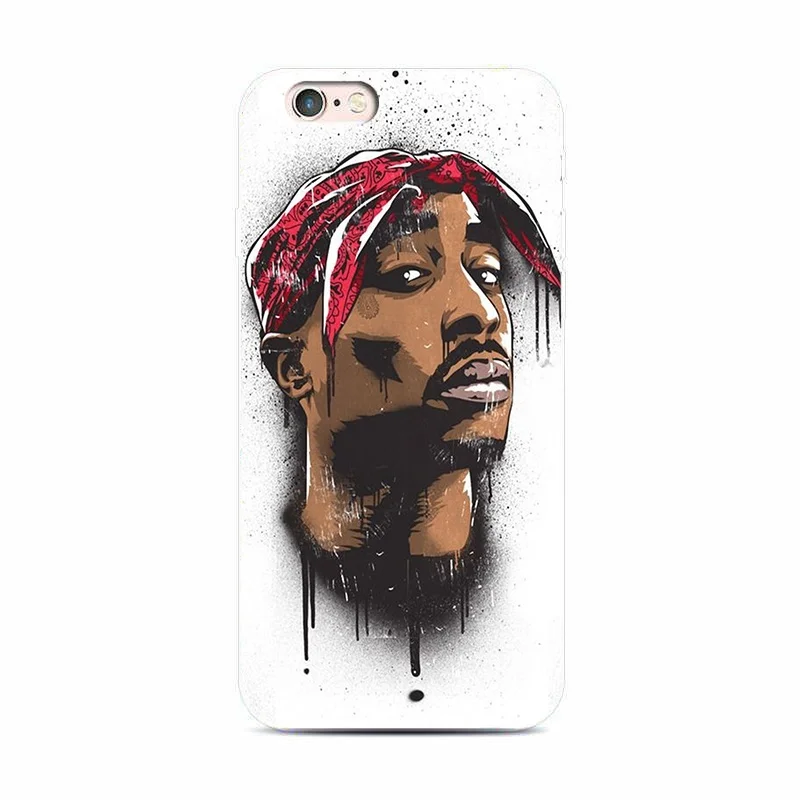 2Pac Tupac Shakur чехол для iphone5 5S 6 6s 7 8 plus X Мягкий ТПУ телефона|Чехлы-накладки| |