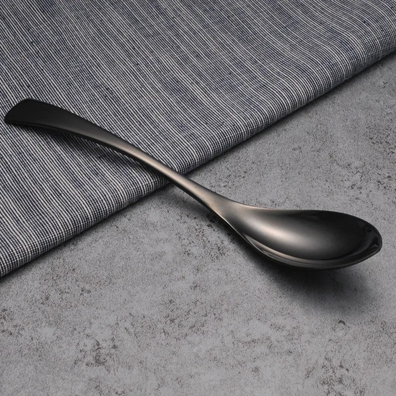 Luxury Black Cutlery Set Stainless Steel Western Food Tableware Sets Fork Steak Knife TeaSpoon Dinner Dinnerware 4pcs/ 5pcs | Дом и сад