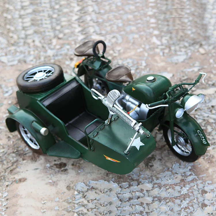 

Vintage Iron Motorcycle Model Shop Window Bar Decoration Photo Props Motor Figurine Handmade Crafts Home Decoration