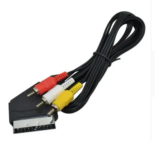 Высококачественный аудио-видео кабель 1 8 м RGB Scart на 3 RCA для NES FC | Электроника