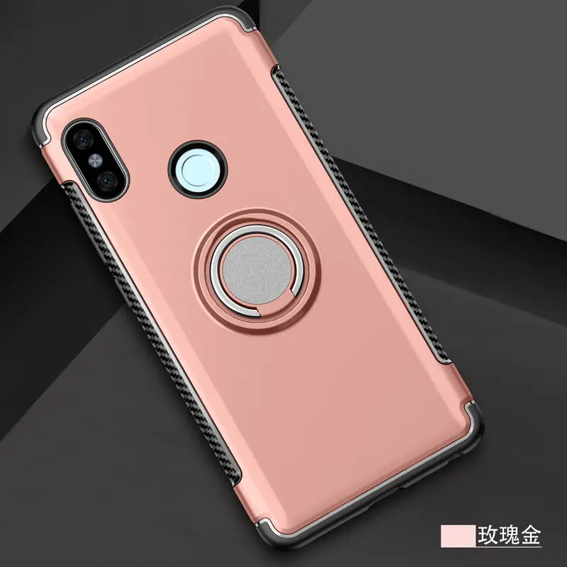 Армированный чехол для xiomi Xiaomi Mi A1 чехол Fundas жесткий Броня с магнитным кольцом Крышка для xiomi Xiaomi Mi A2 Lite 6X8 5x макс 3 крышка - Цвет: Rose Gold