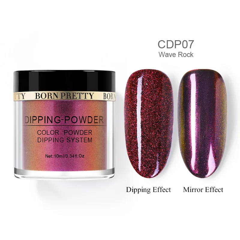 BP-CDP07 Born pretty, хамелеон Dip Nai порошок Сияющий голографический блеск зеркало погружение системы градиент французский натуральный сухой маникюр - Цвет: BP-CDP07