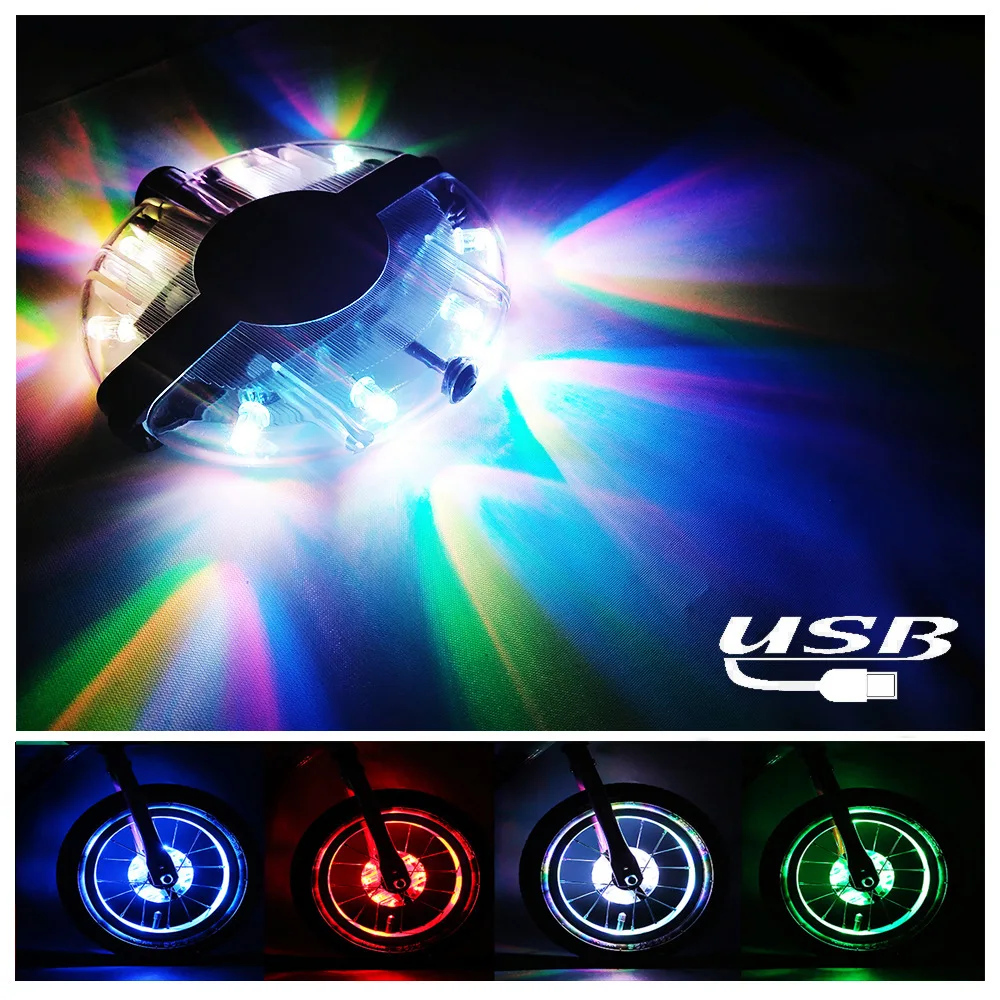 Велосипедная ступица спиц светодиодный светильник s Передний Задний