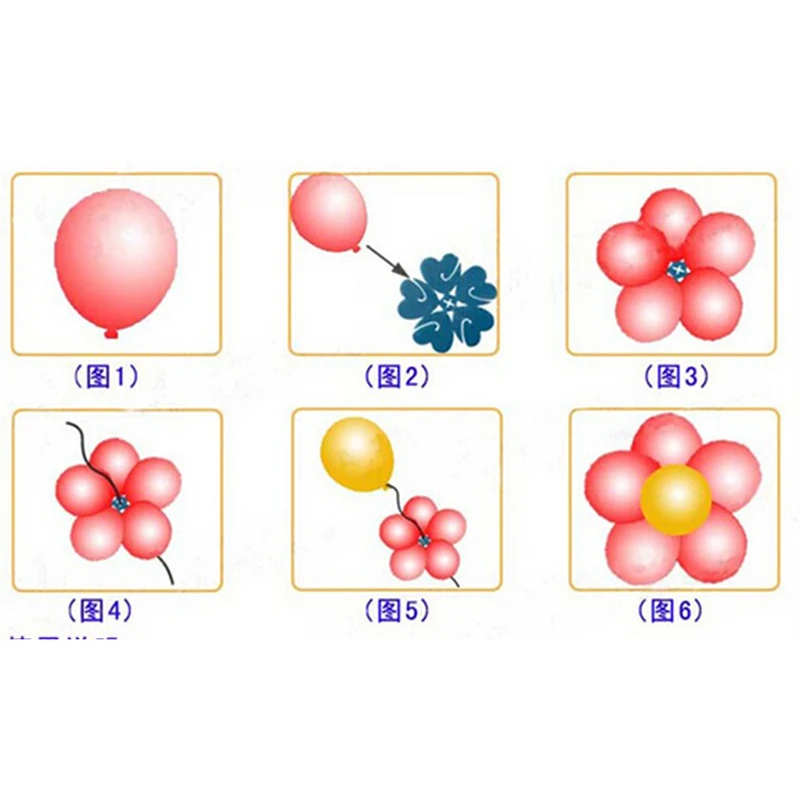 10шт / много шар печать Клип сливы цветок клип галстук 6.5 см шары Форма Свадьба
