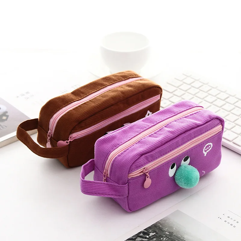

1 PC New Cute Big Nose Expression School Pencil Case Stationery For Kid Pen Bag Multifunctional Cosmetic Bag