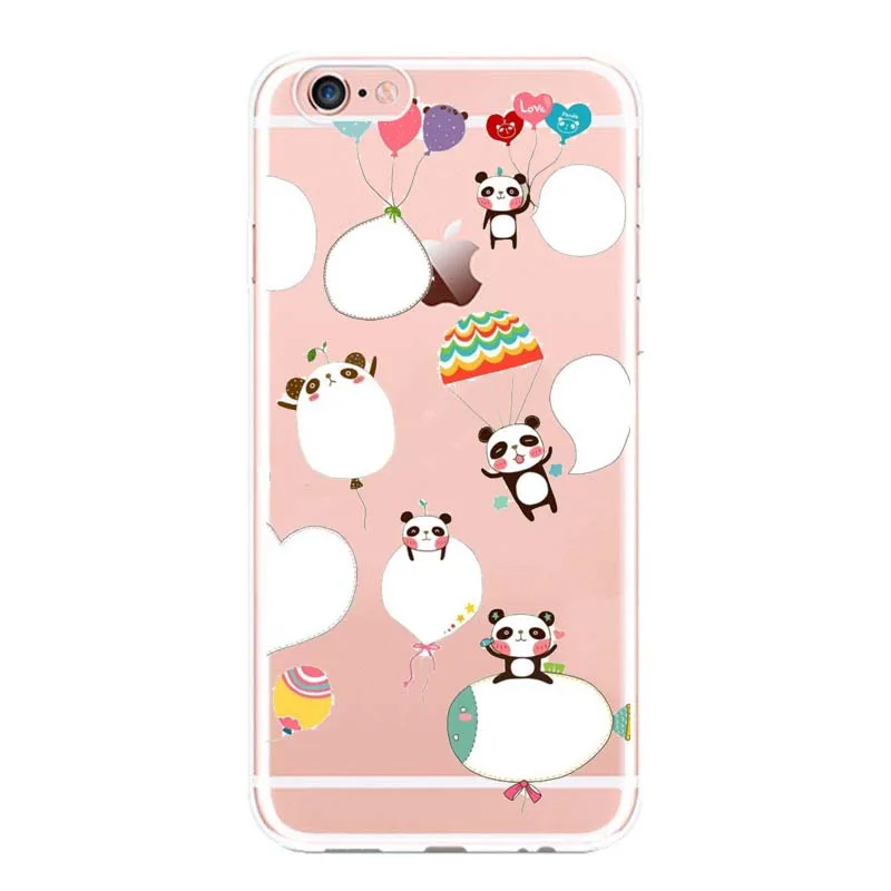 Модный прозрачный силиконовый чехол с пандой для iPhone 5 s SE 6 7 Plus s|cover for iphone|cover iphone