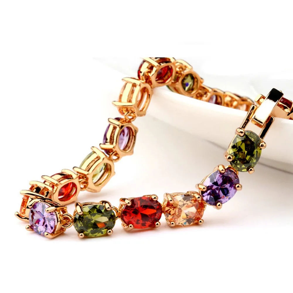 LUOTEEMI брендовый браслет из звеньев цепи цвета шампанского золотистого