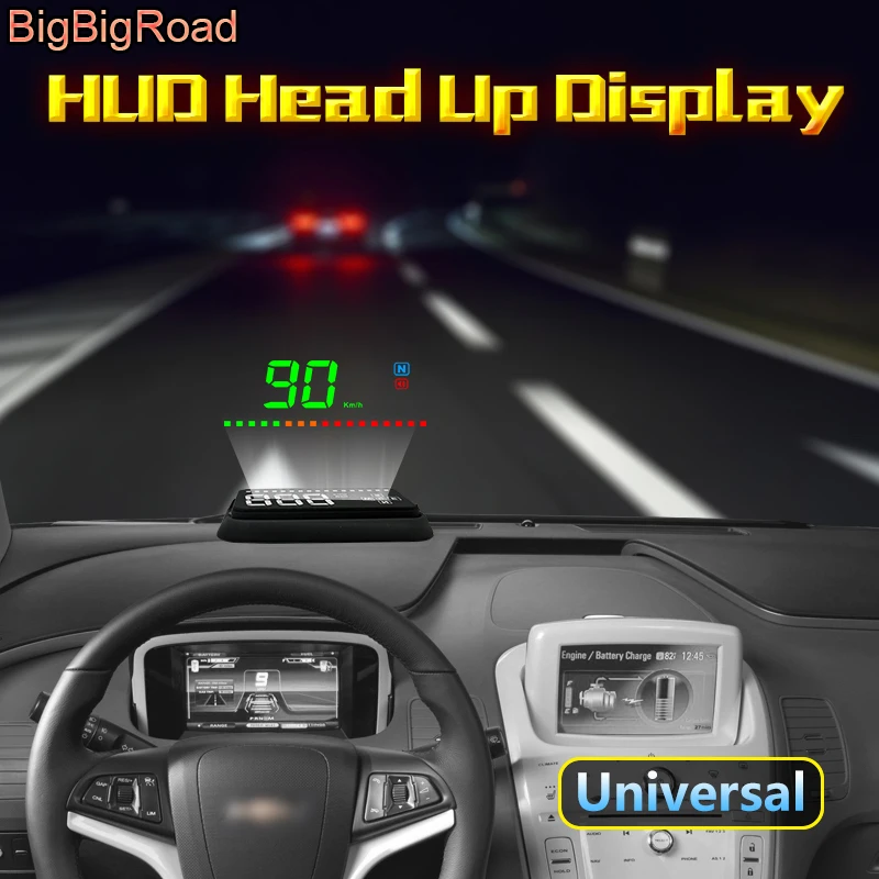 BigBigRoad 3 5 дюймов автомобильный Автомобильный Hud Дисплей Цифровой GPS Спидометр