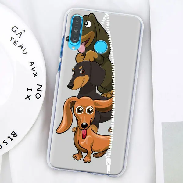 003 Такса докси Цветок Собака Щенок Футляр для телефона для huawei P30 Pro P10 P20 P30 Lite P8 P9 Lite P Smart Plus чехол - Цвет: 003