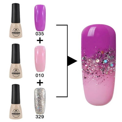 ZH-C051 Elite99 3 шт. Гель-лак Vernis 7 мл Гель-лак для ногтей кисть основа верхнее покрытие Vernis полуперманентный УФ-гель-эмаль DIY маникюрный салон - Цвет: ZH-C051
