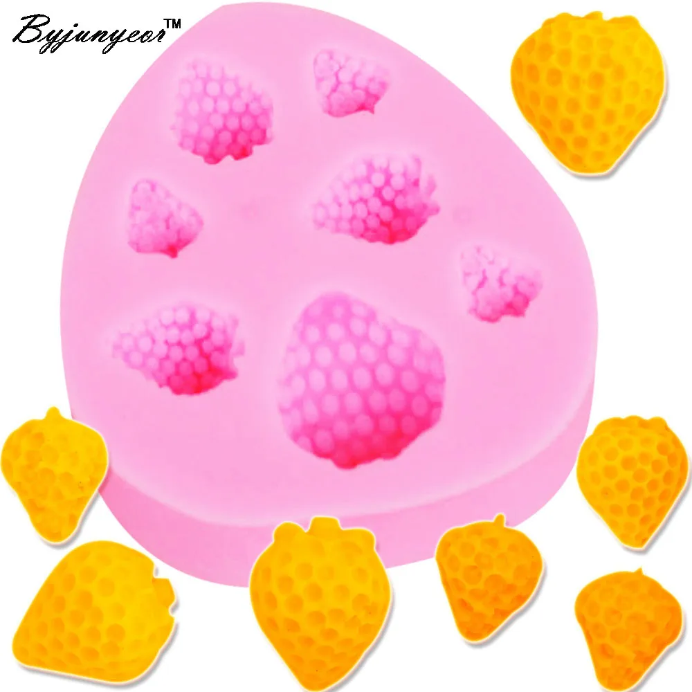 

Epoxy UV Resin F1189 3D Silicone Strawberry Fondant Mold,Cake Sugarcraft Paste Decoration Mold,Silicone mold