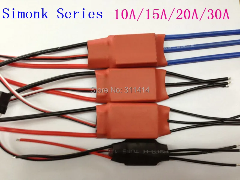 4 шт./лот Simonk 10A 12A 15A 20A 30A прошивка электронный регулятор скорости ESC для