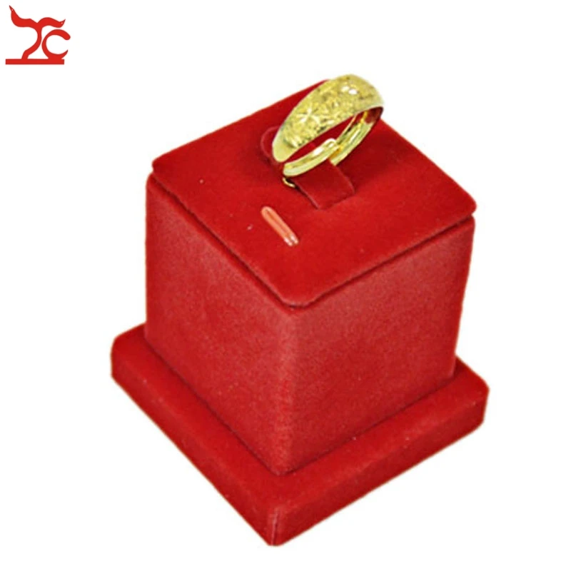 Новый набор украшений красный бархатный держатель для колец подвеска ожерелье
