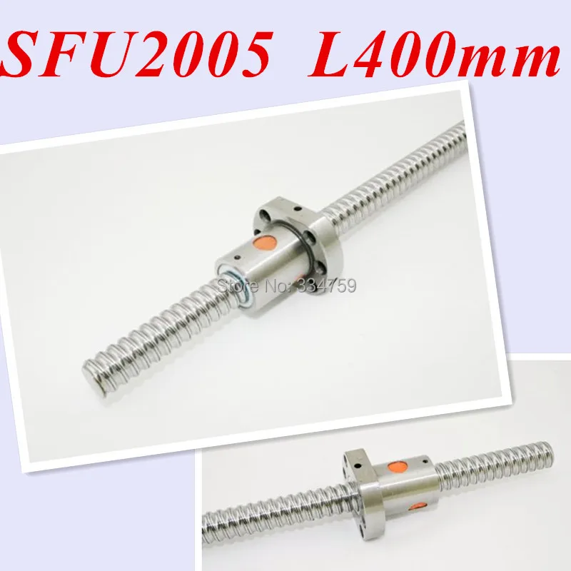 SFU2005 400 мм шариковый винт 2005 C7 l400мм с одной шаровой гайкой BK/BF15 Торцевая обработка