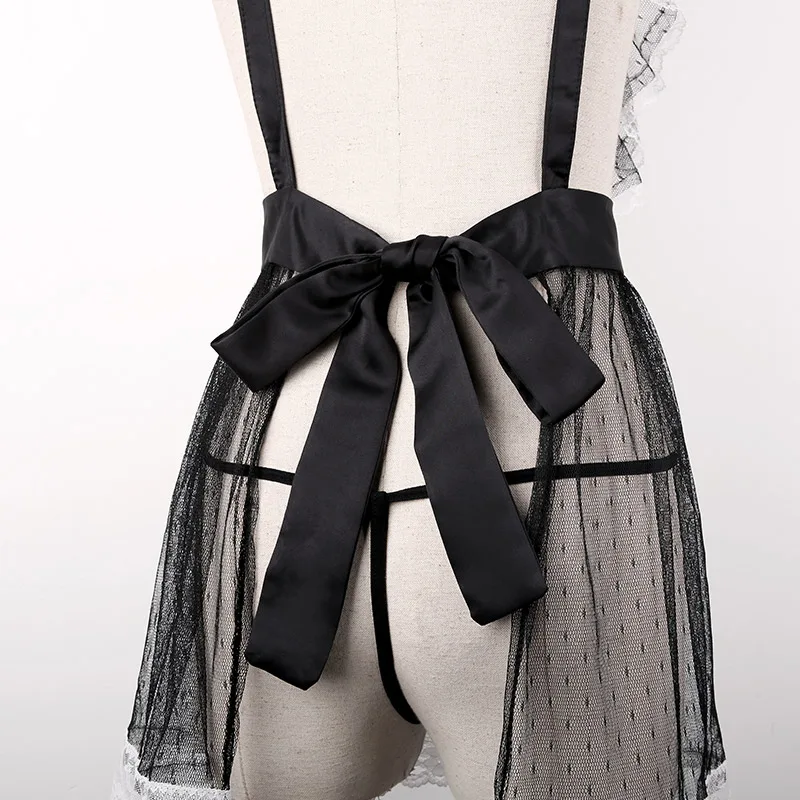 

New Sexy Sweet Lolita Princess Dress Maid Costume Cute Maid Uniform Women Mini Babydoll Dress Uniform Erotic Lingerie Plus Size