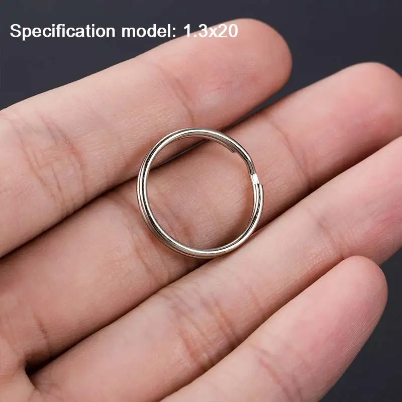 1.3x20mm Брелок аксессуары Горячая Распродажа популярный высококачественный брелок из нержавеющей стали 10 шт./партия брелок 8 размеров круглый - Цвет: 1.3x20mm
