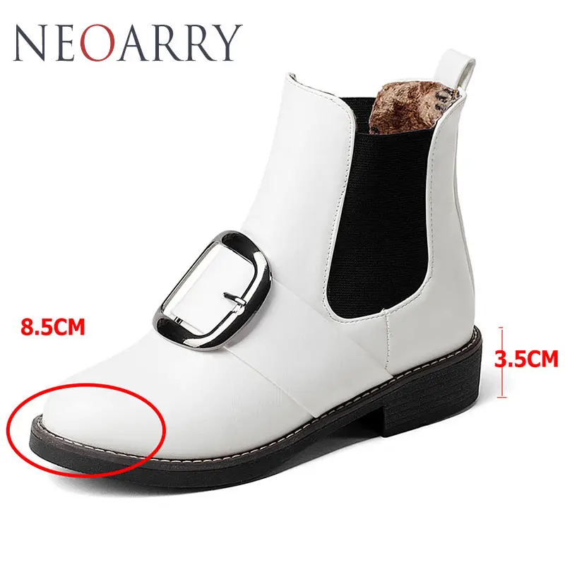 Neoarry женские ботильоны простые зимние сапоги женская обувь с металлической
