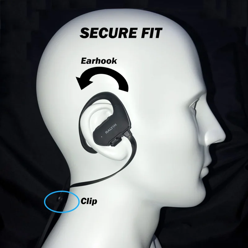 Наушники raliin M8 bluetooth 5 0 IPX7 водонепроницаемые спортивные беспроводные наушники 8