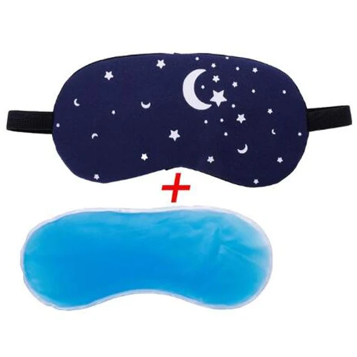 Moon-With Ice Gel Модная маска для сна, повязка на глаза, мягкая маска для сна для женщин и мужчин, маска для глаз для путешествий, расслабляющая маска для сна, повязка на глаза - Цвет: Moon-With Ice Gel