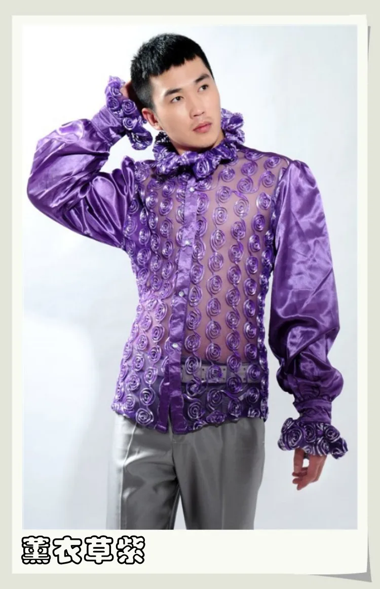 5 видов цветов Для мужчин рубашки выступления лепестки этап хор студия