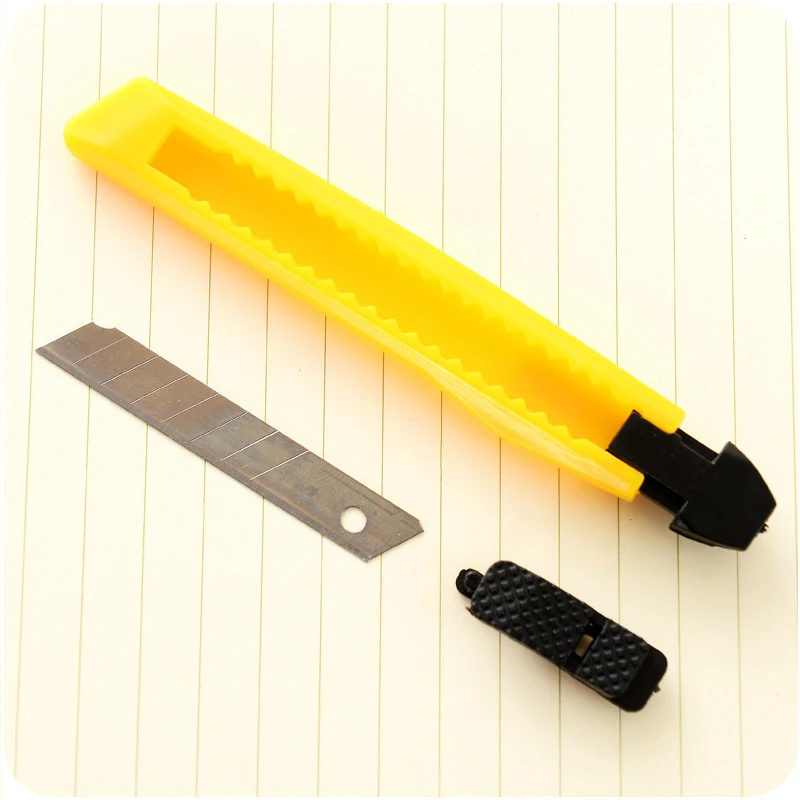 1 шт. коробка резак студенты нож с отламывающимся выдвижной лезвие бритвы цвет