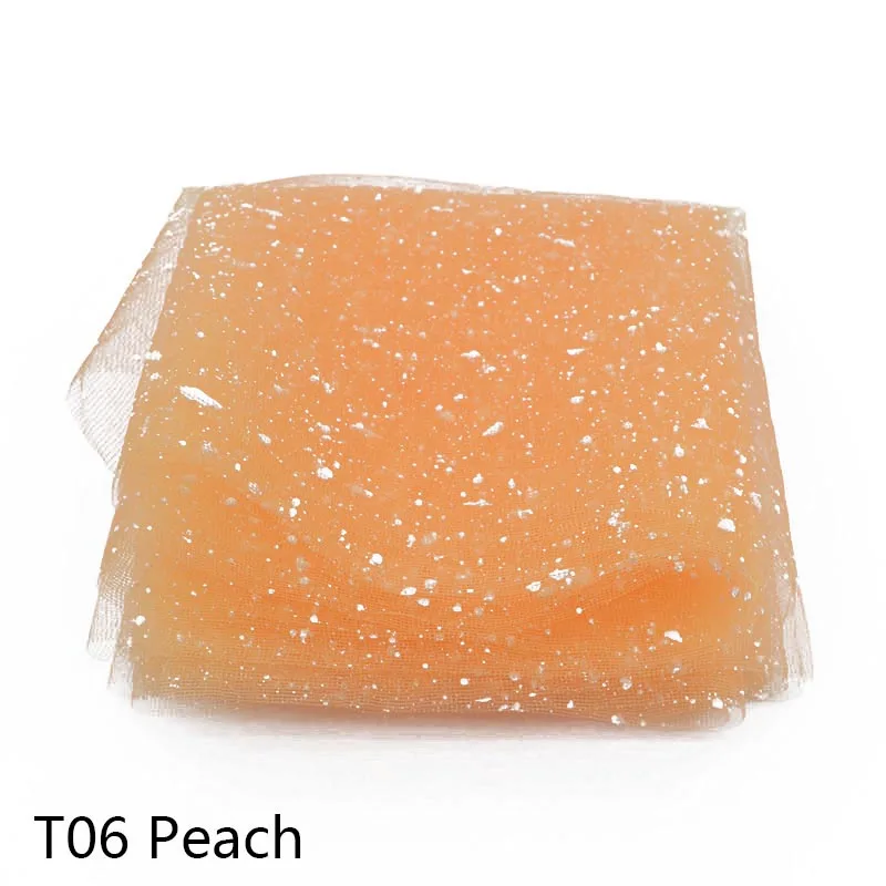 peach Снежинка блеск рулон тюля с блестками цветок упаковка букета DIY ремесла органза катушка пачка Свадебная вечеринка украшения поставки - Цвет: peach