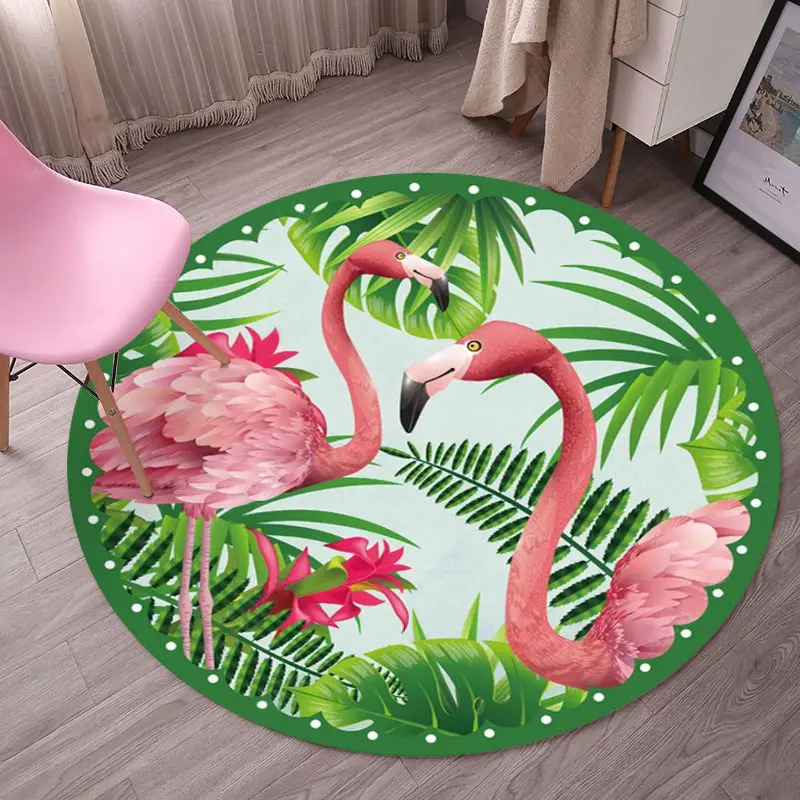 

Cartoon Kids Room Area Rugs Pink Unicorn/Flamingo series Child Round Carpets for Living Room Bedroom play Carpet Baby Crawl Mats