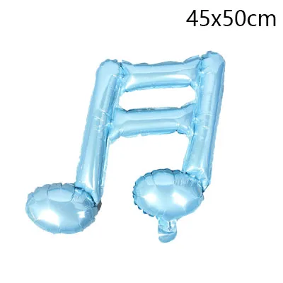 sky blue double 1 шт./лот, музыкальные ноты из фольги, майларовые воздушные шары, товары для дня рождения, надувные шары, свадебные украшения, принадлежности - Цвет: sky blue double