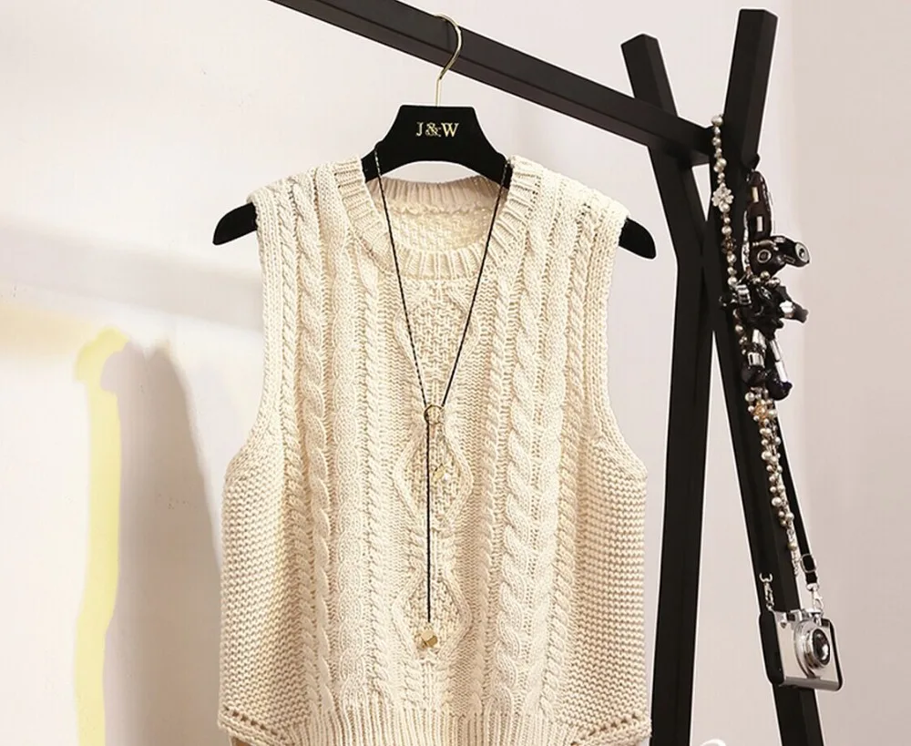 2018 Горячая Распродажа Новый Модный Стандартный витой свитер жилеты Женский
