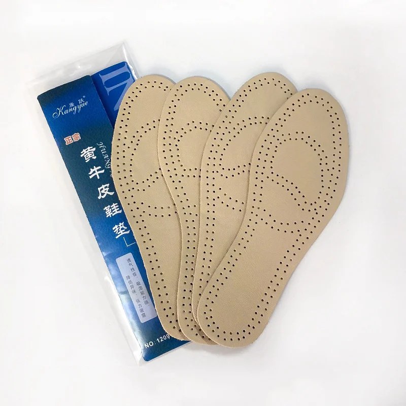 

1 Pair Massage Insoles Unisex Leather Latex Insole Arch Support Breathable Shoes Cushion @ME88