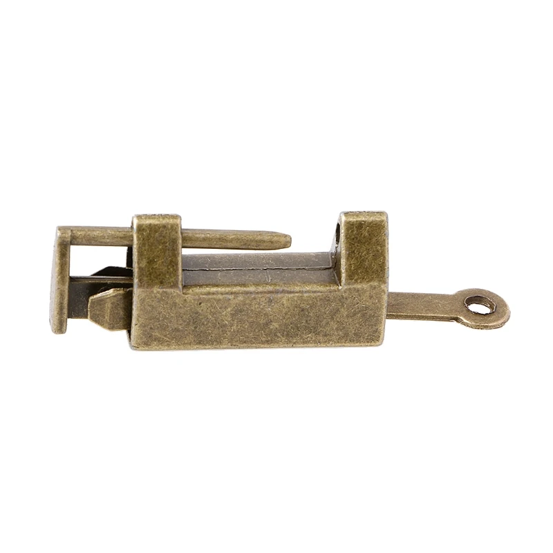 Китайский Старый стиль замок старинный латунный замок Свадебная шкатулка для украшений с ключом#0604