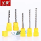 HUHAO 1 шт. 4 мм 4 фрезы, спиральная Концевая мельница с прямым хвостовиком, Фрезерный резак с ЧПУ, фрезы для древесины, вольфрамовый карбид, Фрезерный инструмент для маршрута