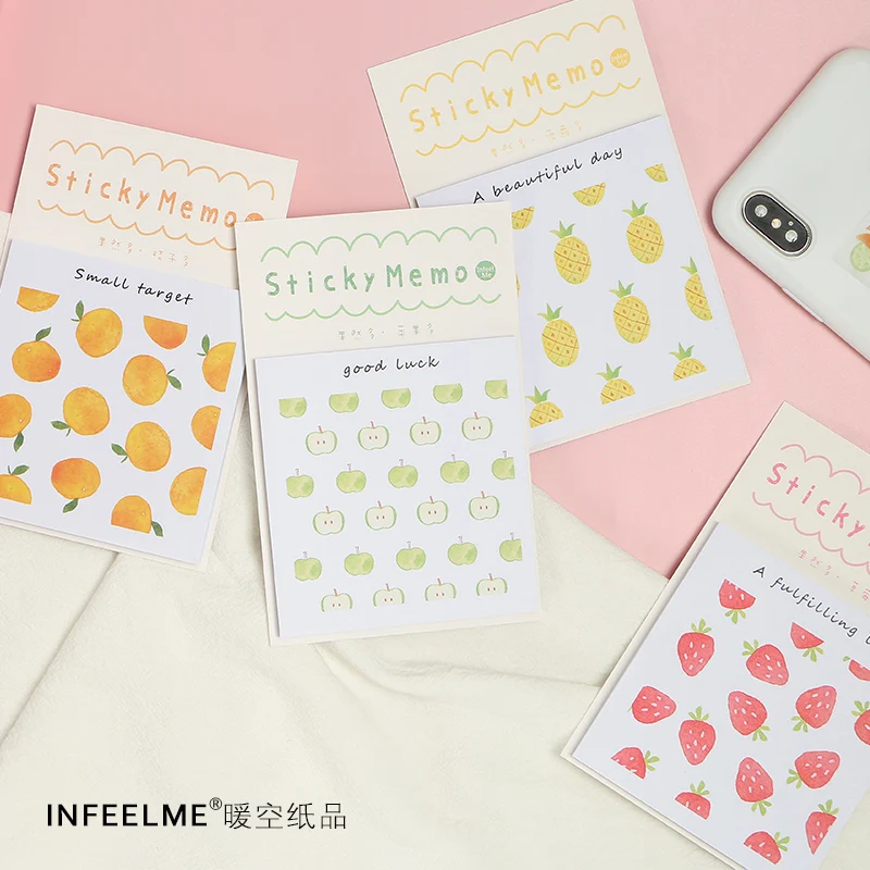

16PCS/LOT fruit juice sticky n times stickers memo pad