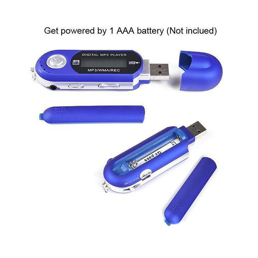 Портативный мини USB Flash ЖК-дисплей цифровой MP3 плеер Поддержка флэш 32 ГБ TF слот для