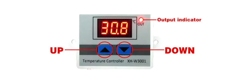 XH-W3001 10A цифровой Температура контроллер, 12В, 24В, 220V качества регулятор температуры с термопарным термостат с ЖК-дисплей дисплей
