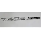 Хромированный блестящий серебристый АБС-пластик с цифрами, буквами, буквами, значком для багажника автомобиля, эмблемой, наклейкой для BMW 7 серии 740e 740Ld XDrive