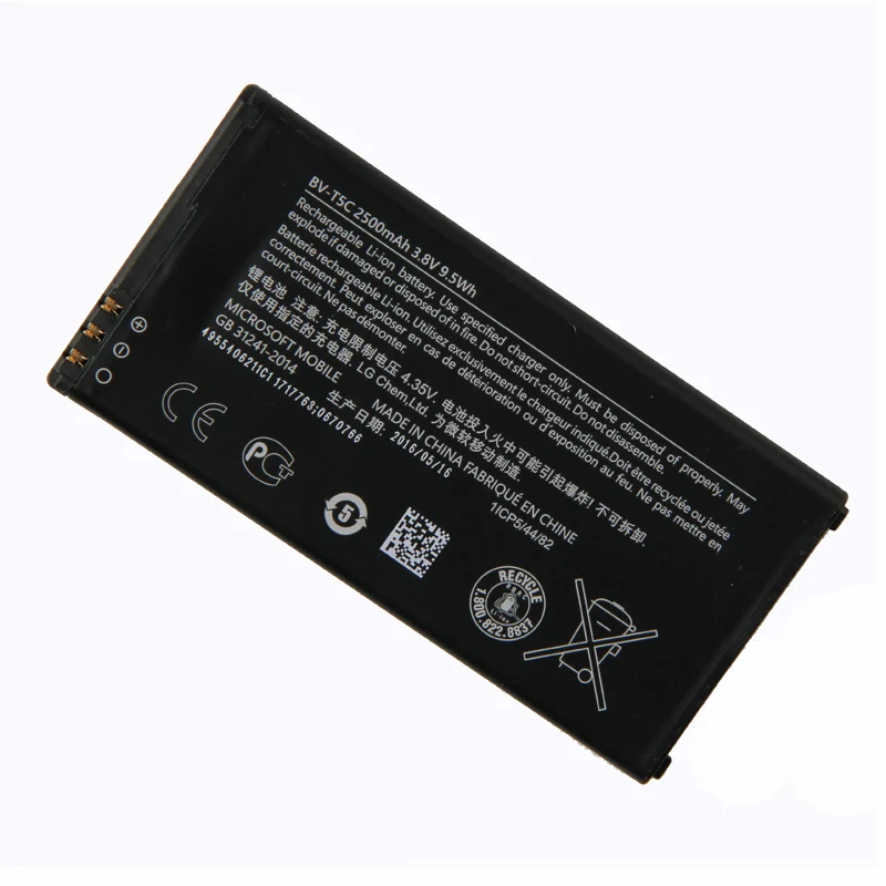 

Original BV-T5C phone battery for Nokia Lumia 640 RM 1113 1073 Dual 1077 2500mAh