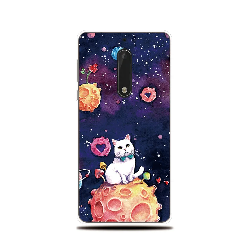 Silicone Phone case For Nokia 2.1 3.1 5.1 6.1 Plus Soft Cover Outer Space Planets Pattern Shell 3 5 6 8 Case |