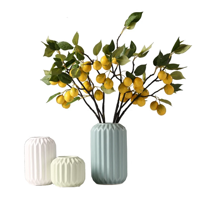 Современная Минималистичная Цветная Керамическая ваза для цветов мебель дома
