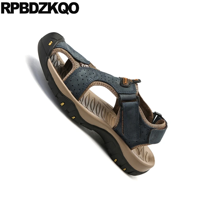 Сандалии мужские водонепроницаемые мягкая обувь на плоской подошве с закрытым