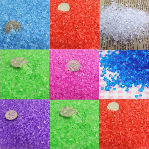 Colorful Glass Sand Scree Wishing Bottle Drift mini cute accessories Fish Tank Decoration Landscape Approx 2-4mm 140g/lot | Украшения и