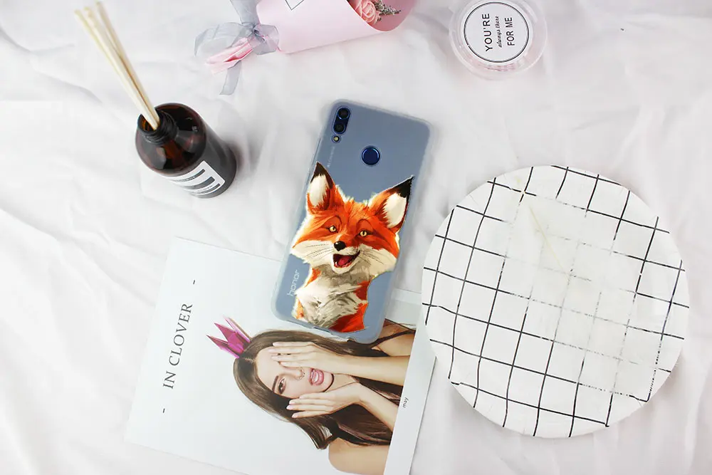 Мягкий ТПУ чехол Mr cute Fox для huawei Honor 9 10 Lite 6X 7X 8X Max 7A 5,7 дюймов 8A 8C V20 PLAY 9i