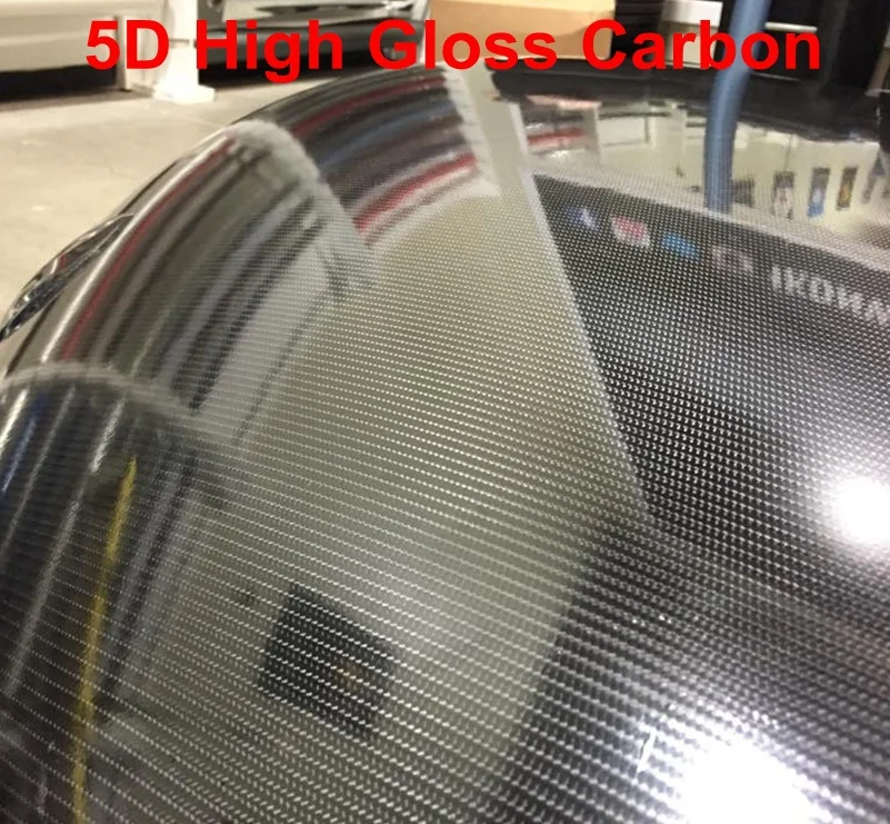 Высокоглянцевая виниловая пленка 5D из углеродного волокна автомобильная