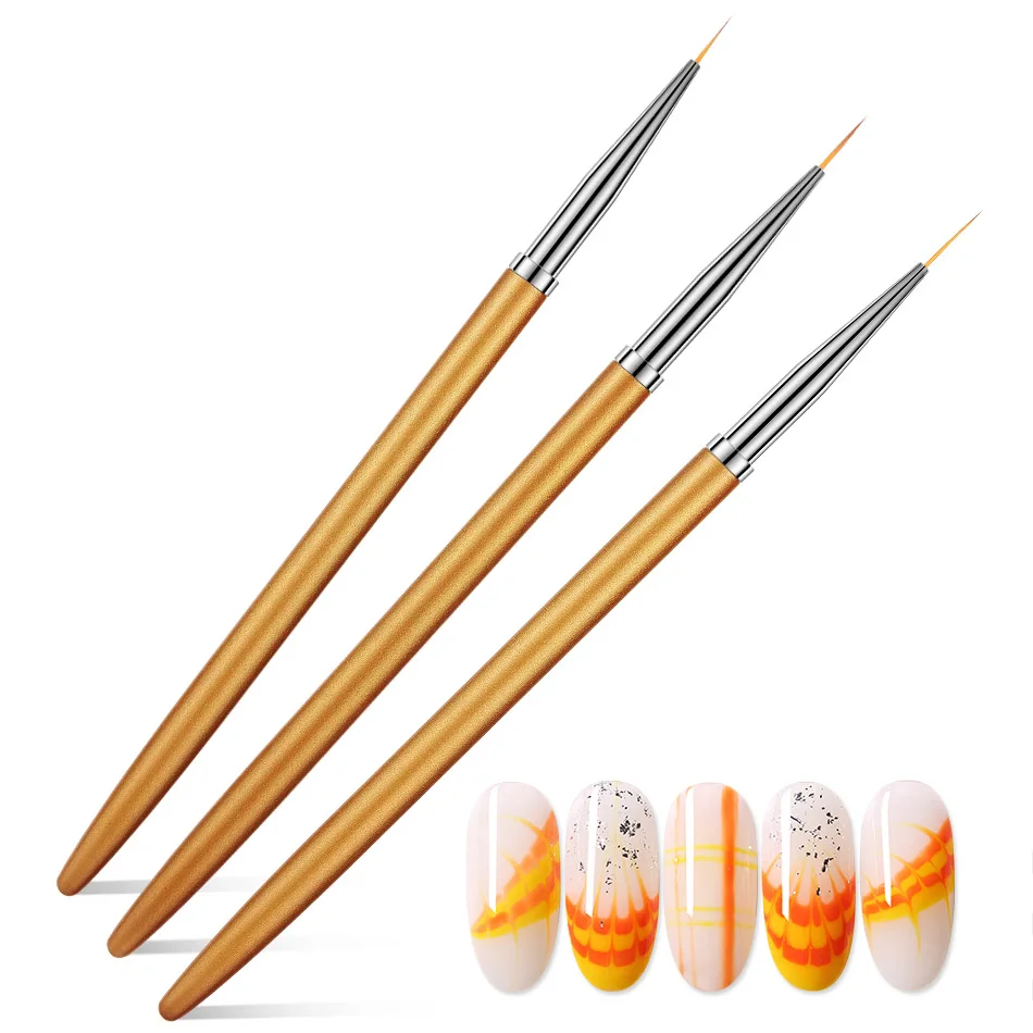 3 PCS B ROHWXY Гелевая Кисть для нейл-арта, резная, дизайн ногтей, двойная головка, магнитная ручка для подводки кошачьих глаз, кисть для рисования, ручка, Гелевая Кисть-инструмент для маникюра - Цвет: 3 PCS B