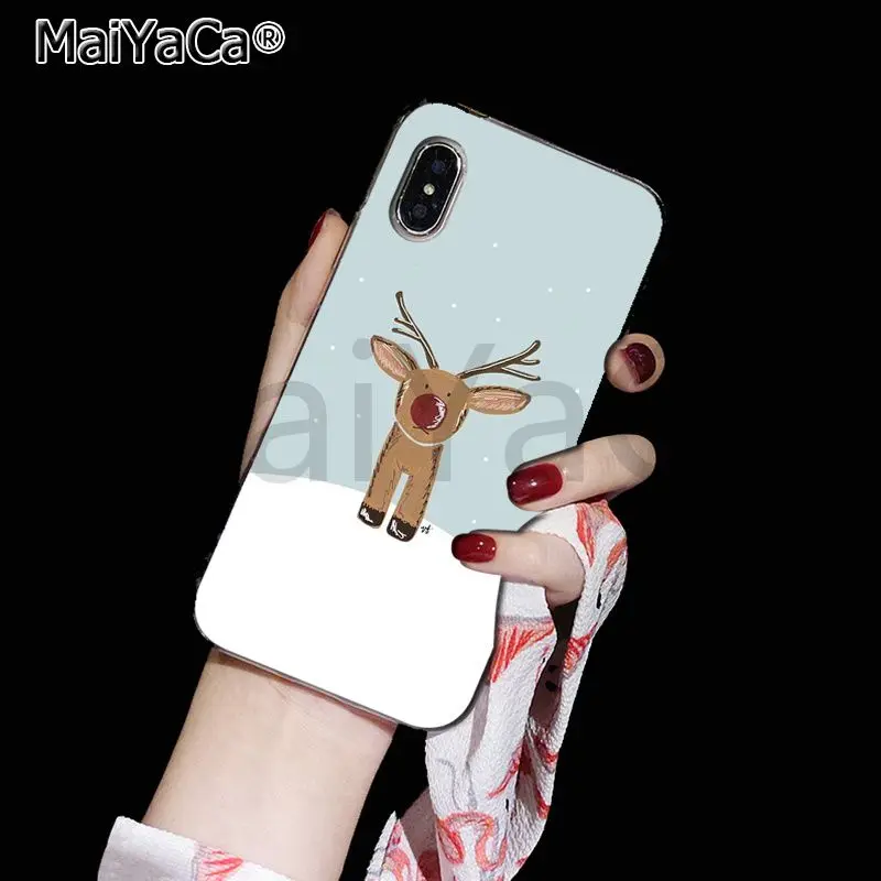 20 Чехол для телефона MaiYaCa с принтом счастливого Нового года и рождества для iphone 11 pro 8 7 66S Plus X 10 5S SE XR XS MAX - Цвет: 20