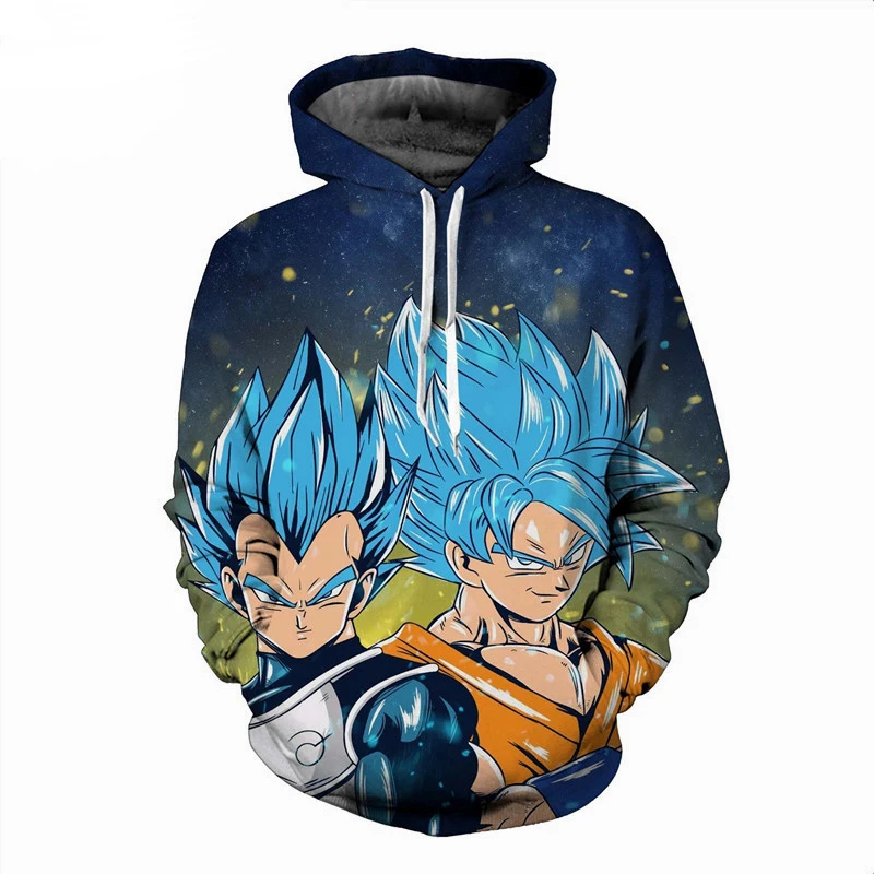 Для мужчин/Для женщин Аниме Драконий жемчуг z goku Вегета принт 3D свитер с капюшоном
