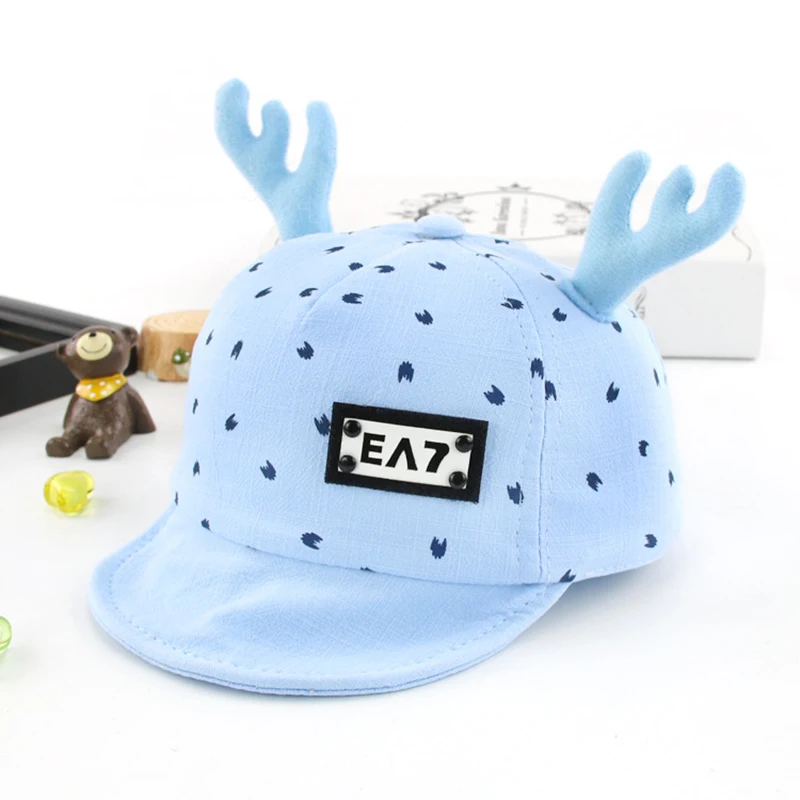 LXXU Baby Christmas Antlers Hat Multi Colors Cotton Material Suit for 6 to 18 Months 46-50 cm Adjustable Children Cap | Детская одежда