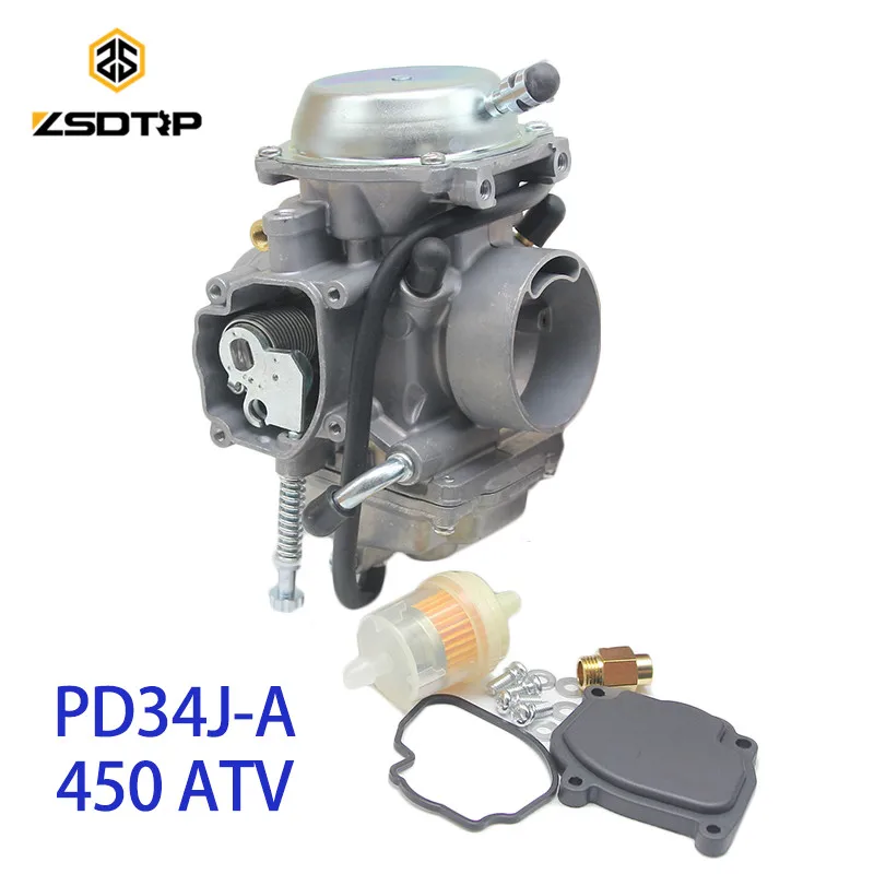ZSDTRP PD34J-A 34mm Vacuum Carburetor case for POLARIS 425 450 2000-2010 universal other 400cc to 600cc racing motor UTV ATV | Автомобили