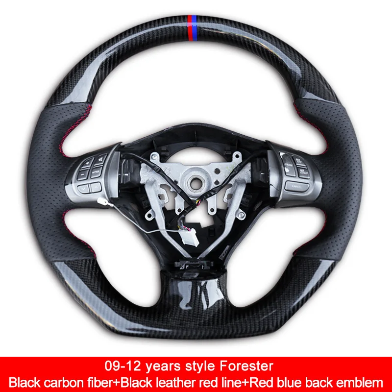 09-12 Forrester B QHCP руль углеродное волокно коровья кожа Плюшевые Авто аксессуары специально для Subaru Forester Outback Legacy XV 2009 - Цвет: 09-12 Forrester B
